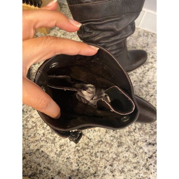 Marella Womens Brown Leather Boots Made in Italy Size 37/7 - Picture 5 of 10